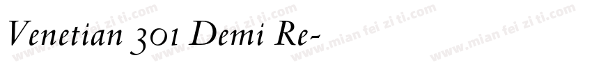 Venetian 301 Demi Re字体转换